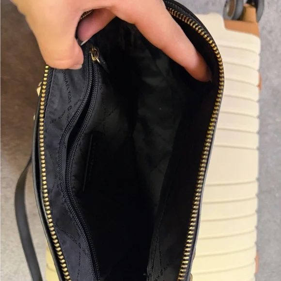 Michael Kors Black and Red Rose Satchel - Picture 4 of 5